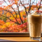blended frozen coffee during autumn